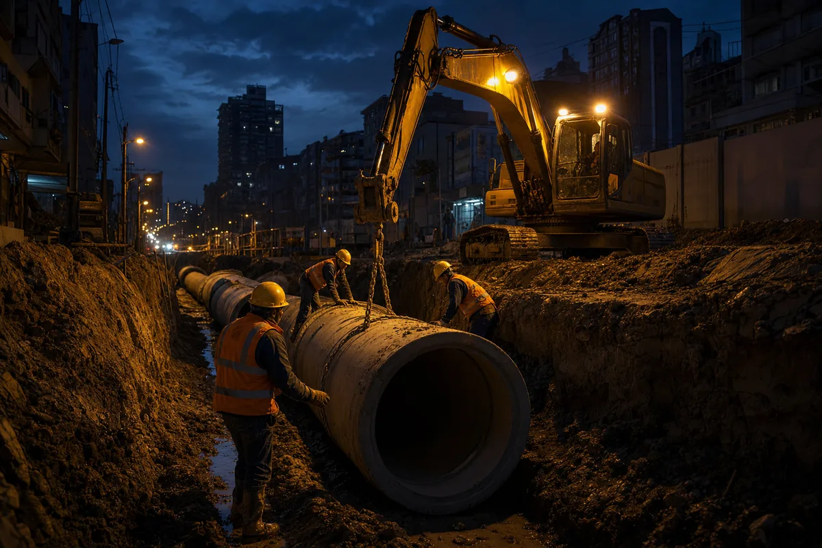 Obras de saneamento e urbanização